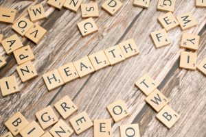Health spelled in tiles.